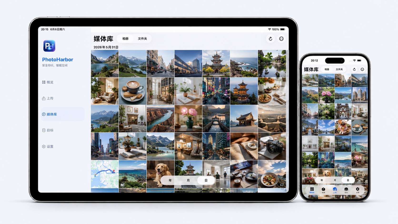 PhotoHarbor 在 iPad 和 iPhone 上浏览远端媒体库